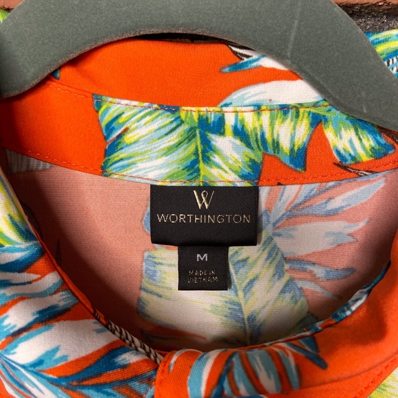 Orange tropical Midi knit dress - Picture 7 of 7